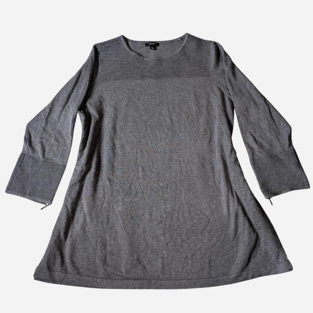Alfani long sleeve grey sweater tunic
